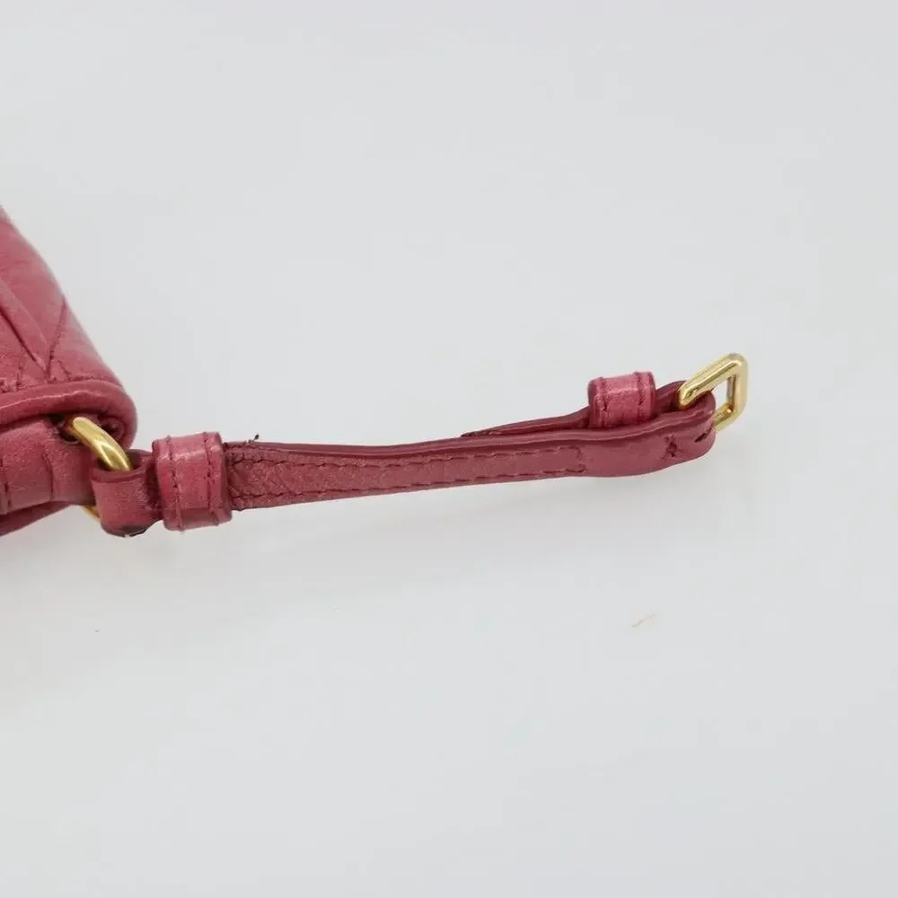 Miu Miu Matelasse Leather Pouch Pink